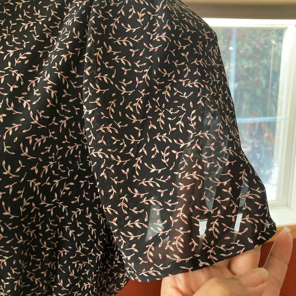 🏇 Baltic Born Prim Pleated Floral Black Midi Dress - Picture 14 of 15